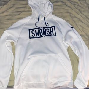 Nike Swoosh white hoodie